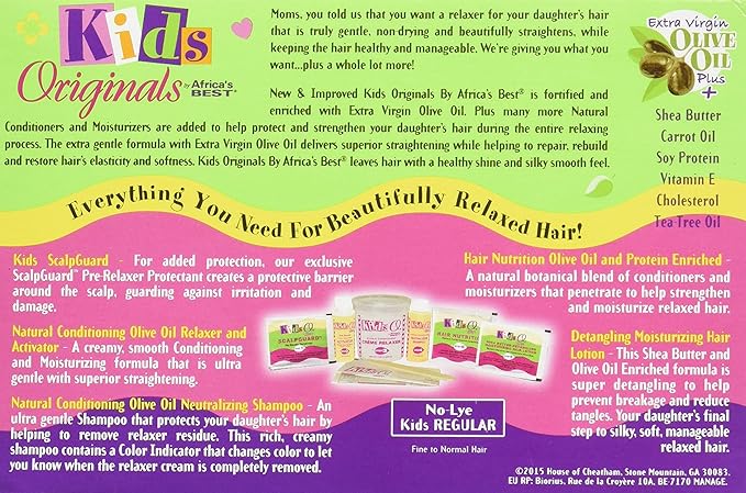Africa'S Best Kids Organics Organic Conditioning Relaxer System With Scalpguard - No Lye Regular