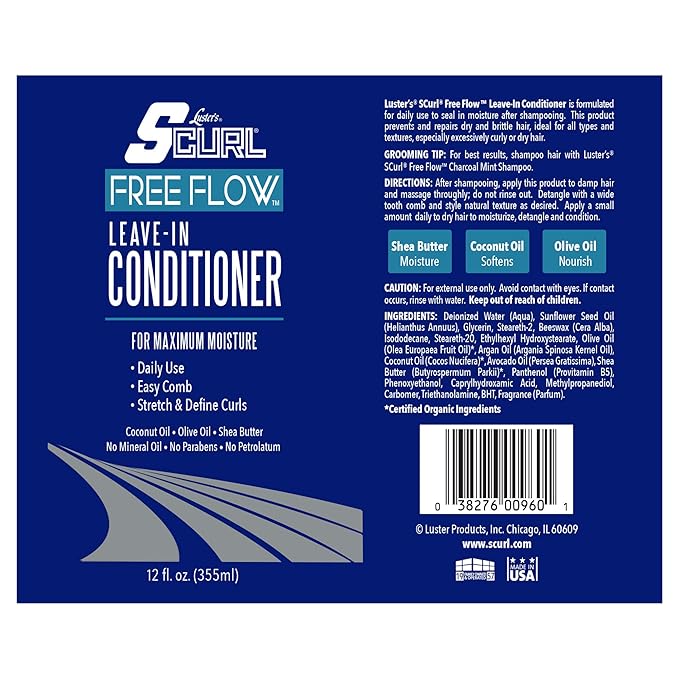 Luster's SCurl Free Flow Leave-In Conditioner, 12 Ounce x-pression