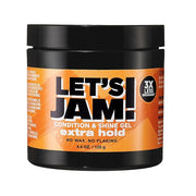 SoftSheen-Carson Let's Jam! Shining and Conditioning Hair Gel by Dark and Lovely, Extra Hold, All Hair Types, Styling Gel Great for Braiding, Twisting & Smooth Edges, Extra Hold, 4.4 oz x-pression