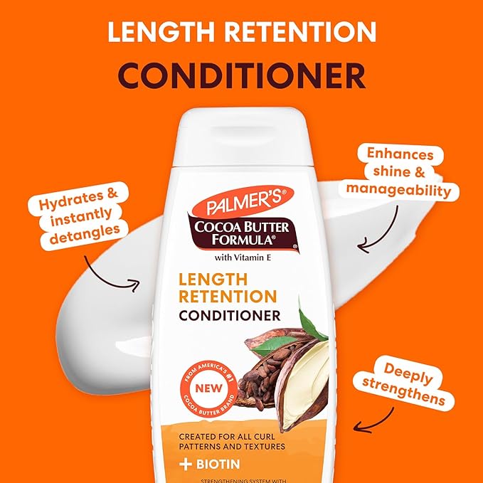 Palmer's Cocoa Butter & Biotin Conditioner for Length Retention, Strengthening& Enhanced Shine - 400ml x-pression