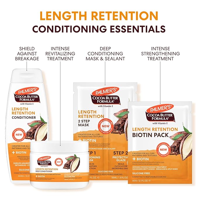 Palmer's Cocoa Butter & Biotin Conditioner for Length Retention, Strengthening& Enhanced Shine - 400ml x-pression