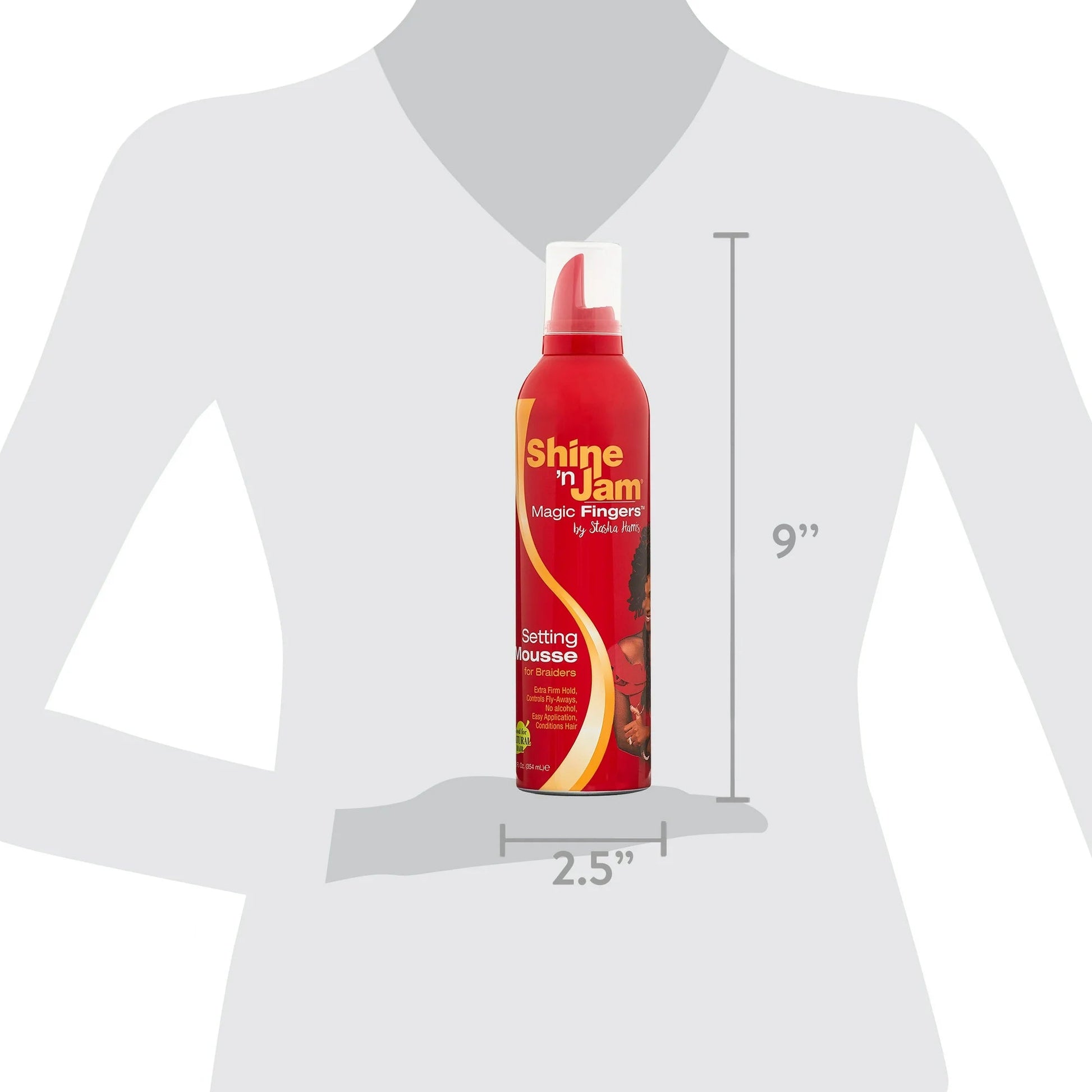 Ampro Shine-N-Jam Magic Fingers Setting Mousse For Braiders , 12 Ounce x-pression