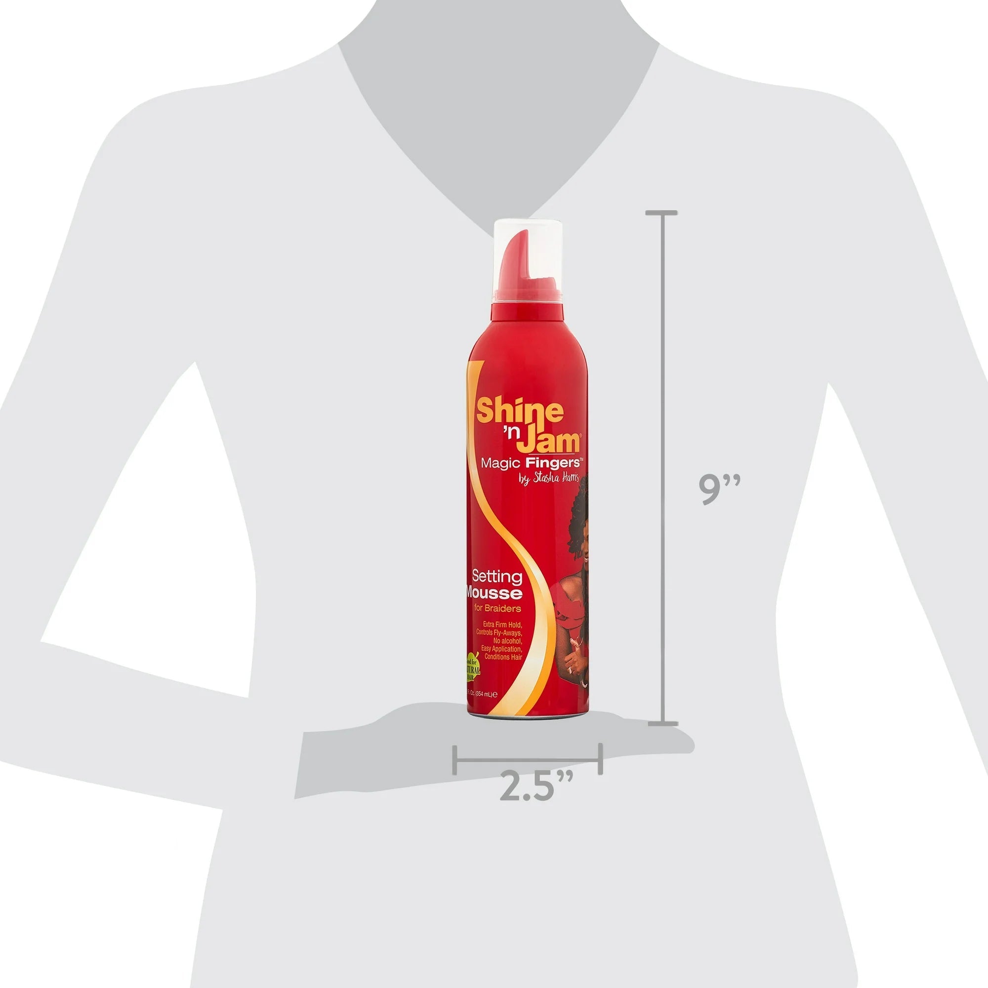 Ampro Shine-N-Jam Magic Fingers Setting Mousse For Braiders , 12 Ounce x-pression