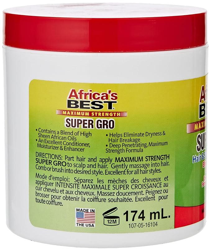 Africa's Best Super Gro Maximum Hair & Scalp Conditioner 5.25 oz