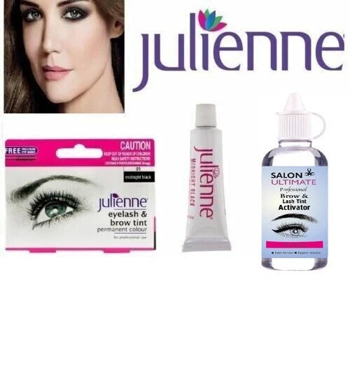 JULIENNE PROFESSIONAL EYELASH EYEBROW TINT DYE TINTING LASH BROW+ ACTIVATOR x-pression