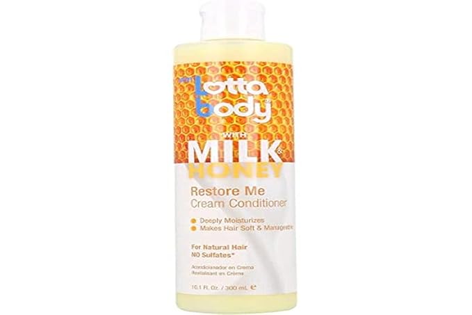 Lotta Body Milk & Honey Restore Me Cream Conditioner, 10.1 Ounce  (300ml) x-pression