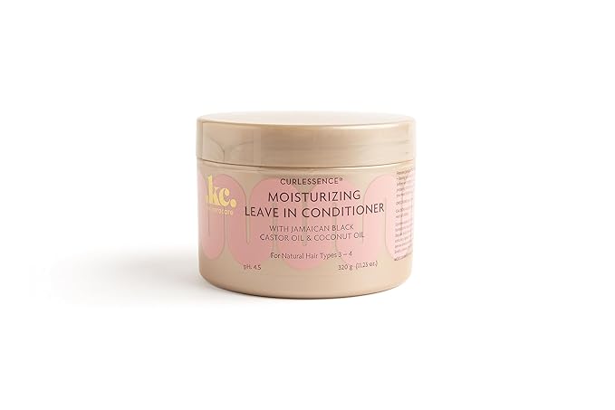 KeraCare CurlEssence Moisturizing Coconut Leave-In Conditioner With Jamaican Black Castor Oil and Coconut Oil - For Curly Hair - Silicone, Sulfate, and Paraben Free 12 oz