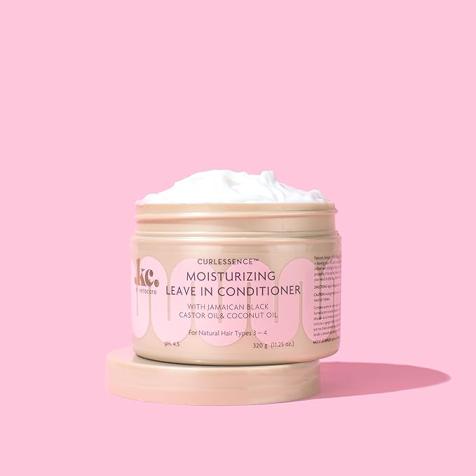 KeraCare CurlEssence Moisturizing Coconut Leave-In Conditioner With Jamaican Black Castor Oil and Coconut Oil - For Curly Hair - Silicone, Sulfate, and Paraben Free 12 oz