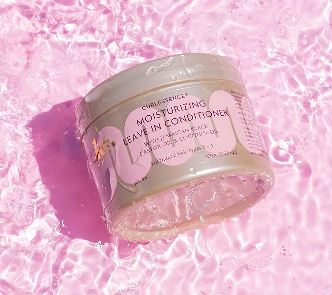 KeraCare CurlEssence Moisturizing Coconut Leave-In Conditioner With Jamaican Black Castor Oil and Coconut Oil - For Curly Hair - Silicone, Sulfate, and Paraben Free 12 oz