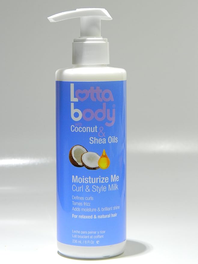 Lottabody, Coconut Oil and Shea Moisturize Me Curl & Style Milk, Defines Curls, Anti Frizz, Adds Moisture & Shine 8 Fl Oz x-pression