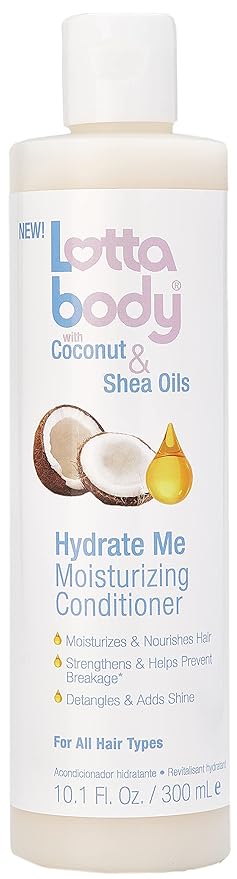 Lotta Body Hydrate Me Moisturizing Conditioner with Coconut & Shea Oils, 10 Fluid Ounce x-pression