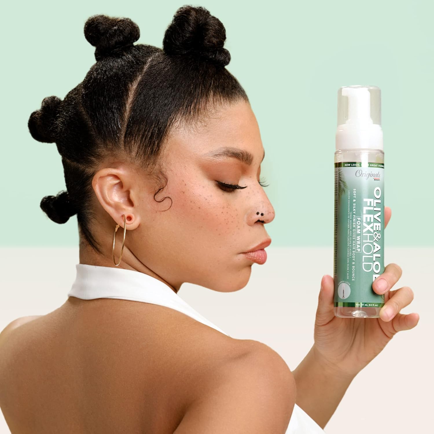 Originals by Africa's Best Olive Oil Foam Wrap Lotion, 6.5oz Bottle, Natural Conditioning, Alcohol Free Flexible Hold, Moisturizes and Helps Strengthen Hair