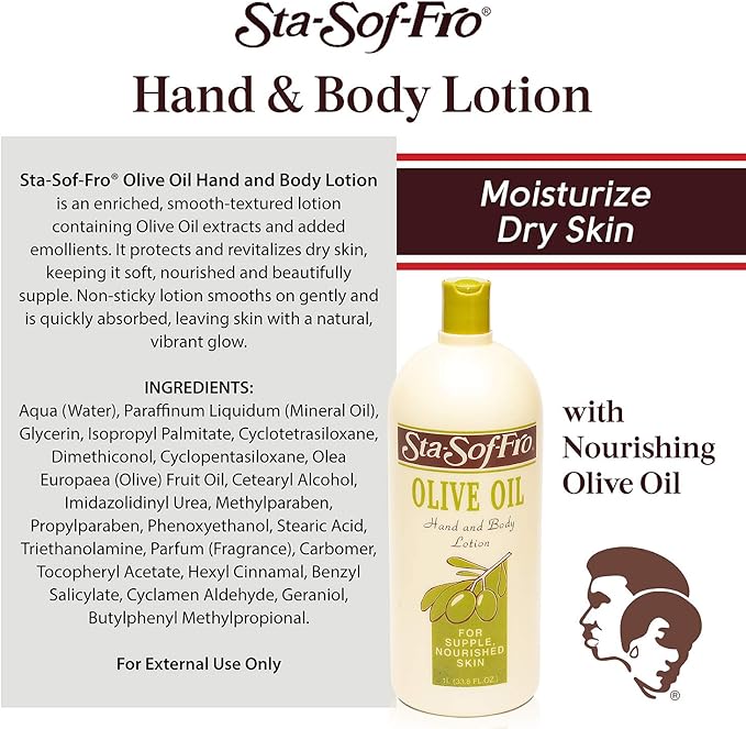 Sta Sof Fro Olive Oil Hand and Body Lotion, 33.8 Ounce x-pression