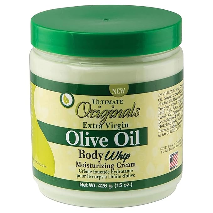 Africa's Best Ultimate Organic Extra-virgin Olive Oil Body Whip Cream, 15 Ounce