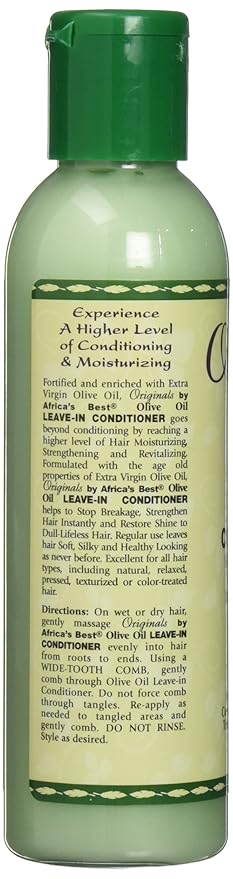 Africa's Best Organics Olive Oil Leave-in Conditioner, 6 Ounce