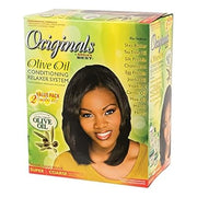 Africa's Best Olive Oil Conditioning Relaxer System 2-Pack for Regular/Coarse Hair Textures, Repair and Restore Elasticity, Soften and Shine