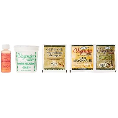 Africa's Best Olive Oil Conditioning Relaxer System 2-Pack for Regular/Coarse Hair Textures, Repair and Restore Elasticity, Soften and Shine