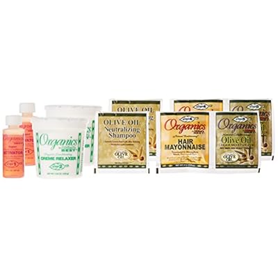 Africa's Best Olive Oil Conditioning Relaxer System 2-Pack for Regular/Coarse Hair Textures, Repair and Restore Elasticity, Soften and Shine