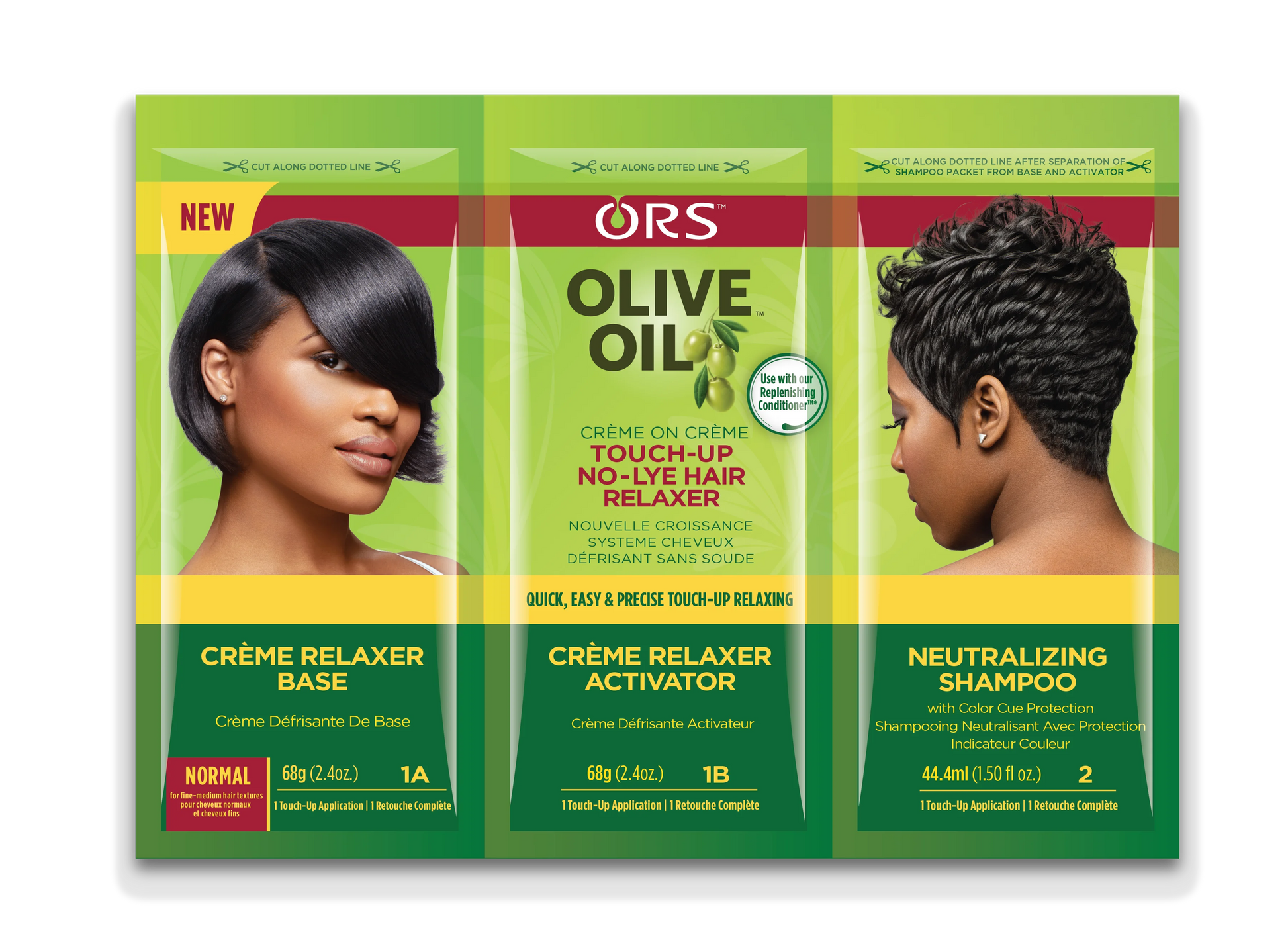 ORS Olive Oil Crème on Crème Touch-Up No-Lye Hair Relaxer Tri-Pack x-pression