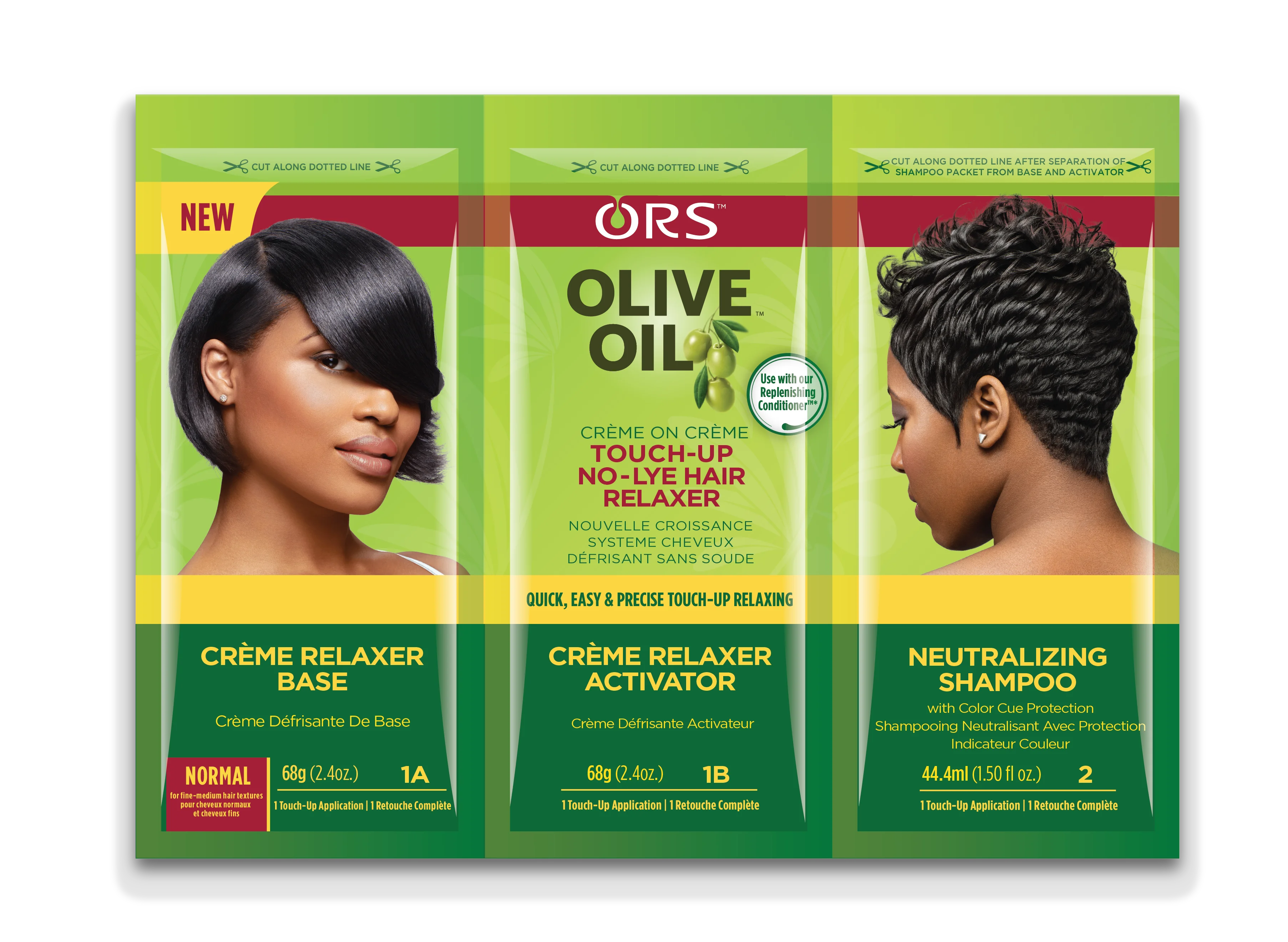 ORS Olive Oil Crème on Crème Touch-Up No-Lye Hair Relaxer Tri-Pack x-pression