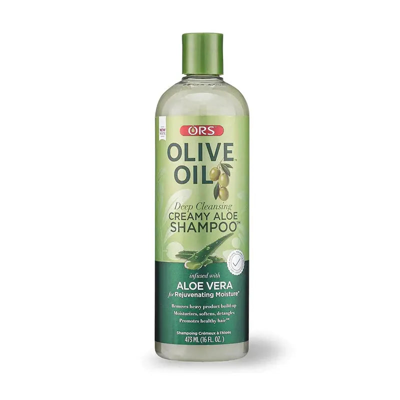 ORS Olive Oil Deep Cleansing Creamy Aloe Shampoo Infused with Aloe Vera for Rejuvenating Moisture (16.0 oz) x-pression
