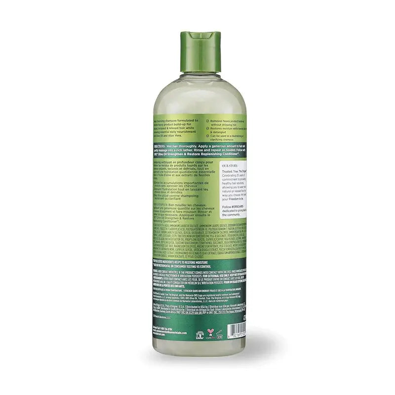 ORS Olive Oil Deep Cleansing Creamy Aloe Shampoo Infused with Aloe Vera for Rejuvenating Moisture (16.0 oz) x-pression