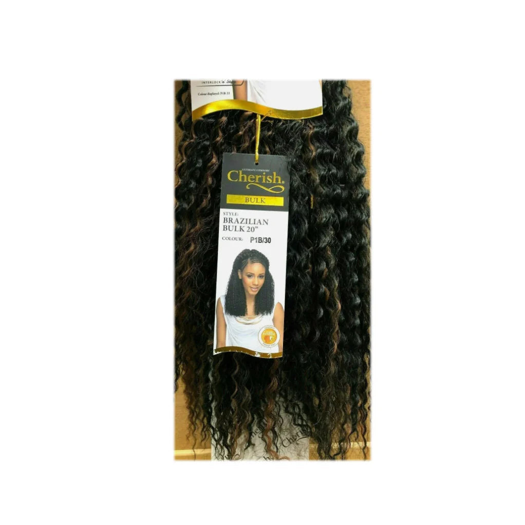 Cherish Brazilian Bulk 20" Synthetic Crochet Braid Curly Hair Extensions x-pression
