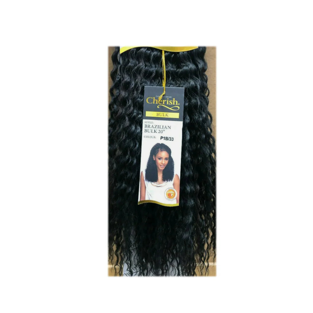 Cherish Brazilian Bulk 20" Synthetic Crochet Braid Curly Hair Extensions x-pression