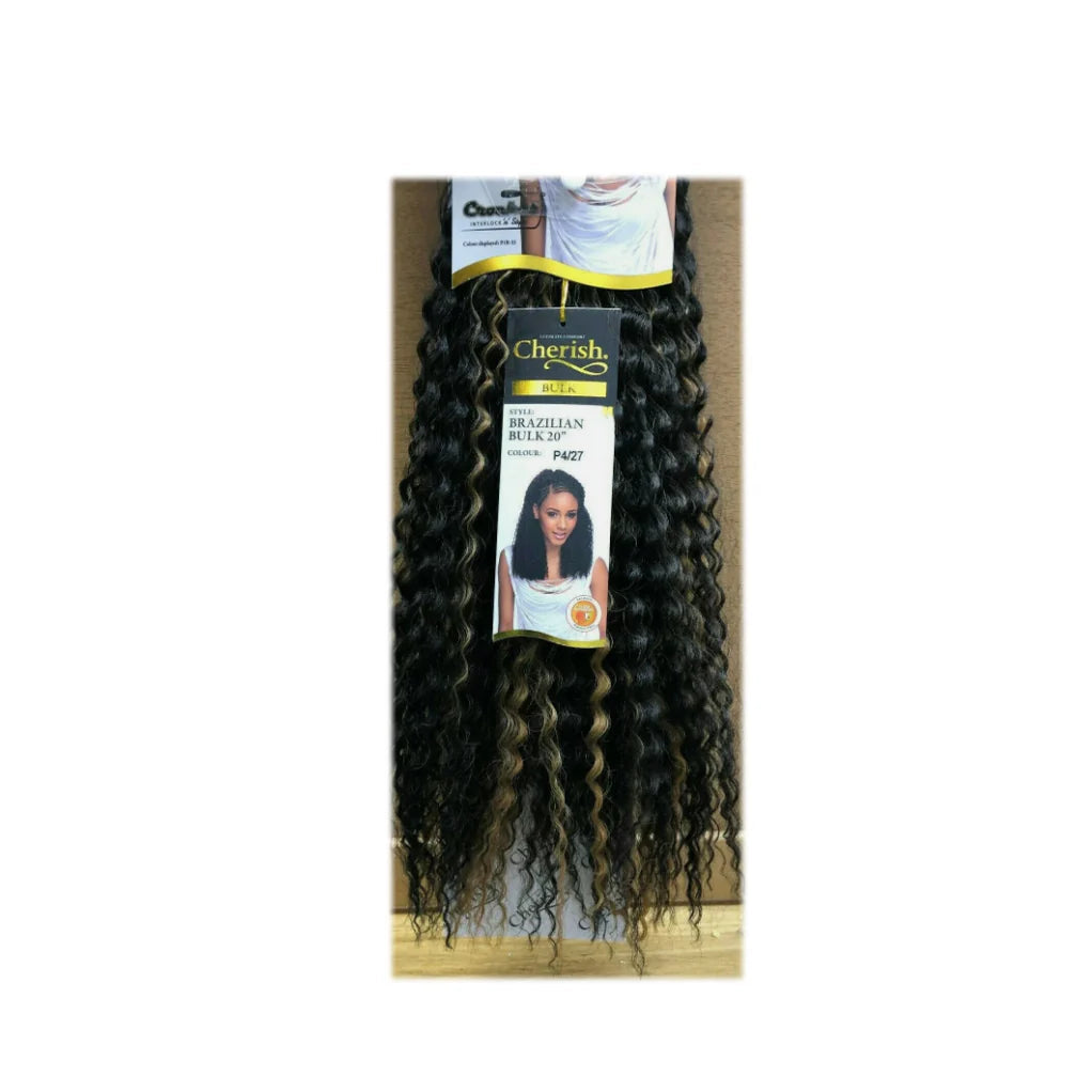 Cherish Brazilian Bulk 20" Synthetic Crochet Braid Curly Hair Extensions x-pression