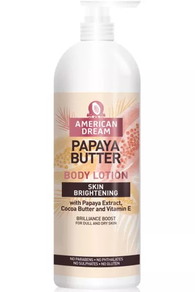 American Dream Papaya Butter Body Lotion with Papaya Extract, Shea Butter & Vitamin E 750ml