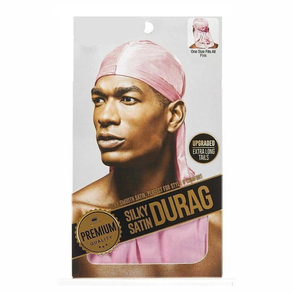 Silky Satin Durags for Men, Satin Doo Rag Head Wraps Long Tail Beanies Waves Headwraps Do Rags Cap x-pression