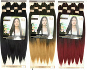 SMART BRAID 6 IN A PACK 28" Pre-Stretched Extension Human Hair Thick Ponytail x-pression