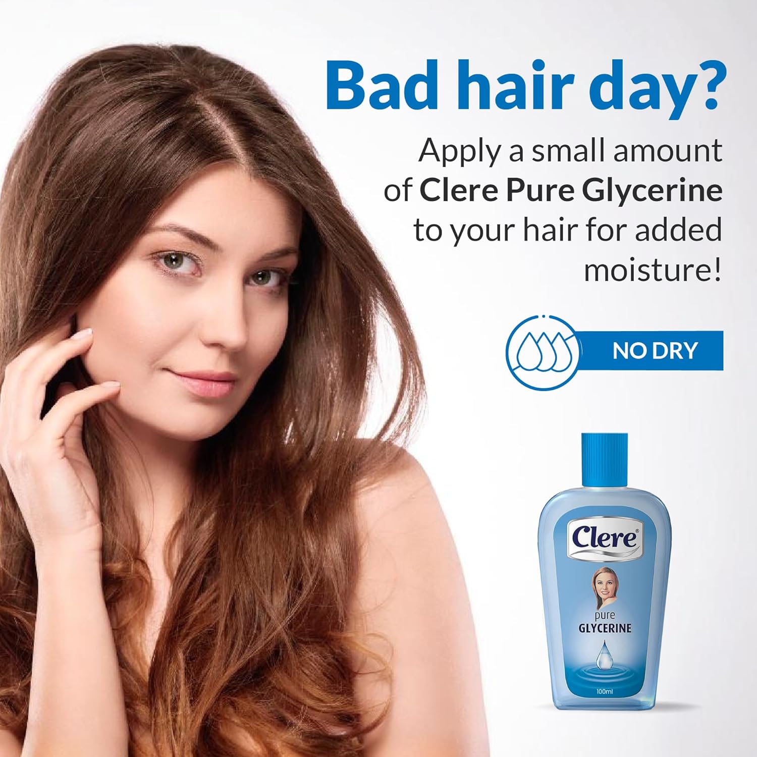 CLERE 100% Pure Glycerine Liquid for Versatile Skin Care – Glycerin for Face Moisturizes Dry Skin, Softens, and Glycerol Reduces Stretch Marks