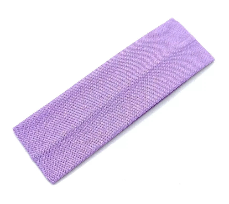 7cm Wide Plain Stretchy Fabric Headband Band Unisex Hairbands