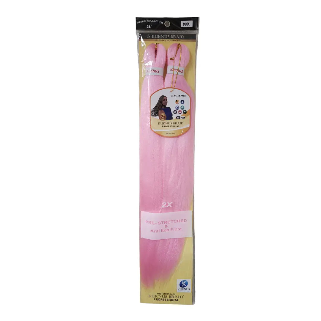 Kuknus Collection Pre-Stretched & Anti-Itch Fibre 2X Braid 26” x-pression