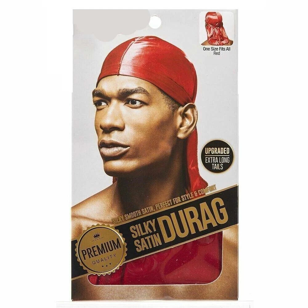 Silky Satin Durags for Men, Satin Doo Rag Head Wraps Long Tail Beanies Waves Headwraps Do Rags Cap x-pression