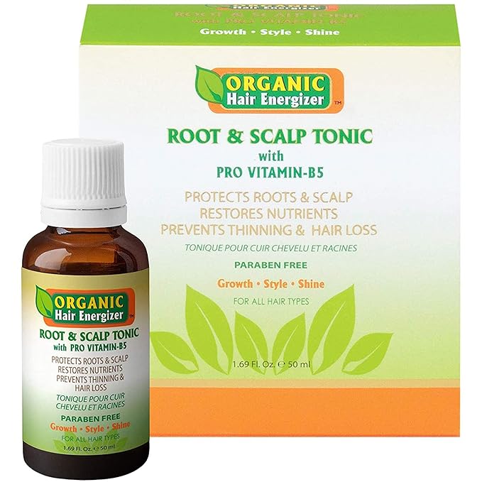 Organic Hair Energizer Root & Scalp Pro Vitamin-B5 Hair Growth Tonic, 1.69 oz | DHT-Blockers, Sulfate-Free & Paraben-Free, Prevent Hair Loss, Thinning & Receding Hair Line | Good For Men & Women x-pression