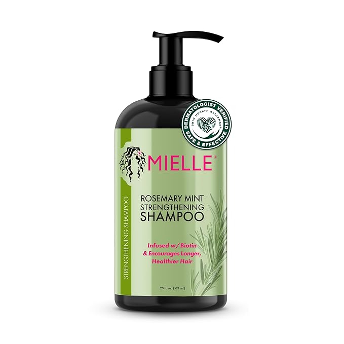 Mielle Organics Rosemary Mint Strengthening Shampoo Infused with Biotin, Cleanses and Helps Strengthen Weak and Brittle Hair, 12 Ounces x-pression