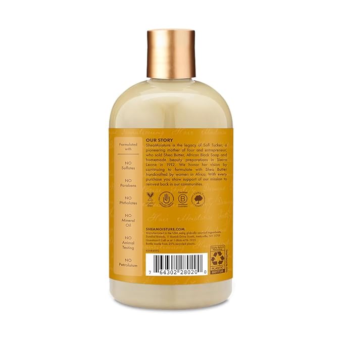 Shea Moisture Raw Shea Butter Deep Moisturizing Shampoo w/ Sea Kelp & Argan Oil, Pack of 1 x-pression