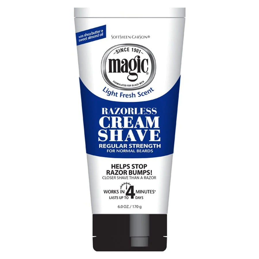 Magic Razorless Cream Shave - Regular Strength Shaving Cream, 6 oz. x-pression