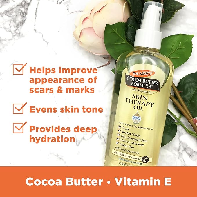 Palmer's Cocoa Butter Skin Therapy Oil for Scars, Stretch Marks, Uneven Skin Tone & Ageing Skin - 150ml x-pression