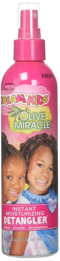 African Pride Dream Kids Olive Miracle Detangler, 8oz, 236 mL x-pression