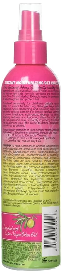 African Pride Dream Kids Olive Miracle Detangler, 8oz, 236 mL x-pression