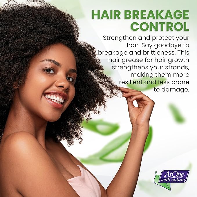 AtOne with Nature Hair and Scalp Conditioner - Hair SuperGro with Aloe Vera & Rosemary Extracts for Dry Hair,5.5Oz