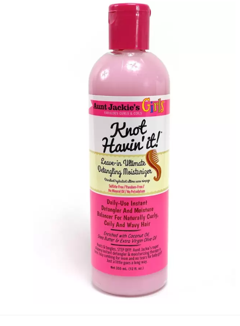 Aunt Jackie's Girls Knot Havin' It, Leave-in Ultimate Hair Detangler, For Daily Use for Naturally Curly Hair, 12 Ounce Bottle x-pression