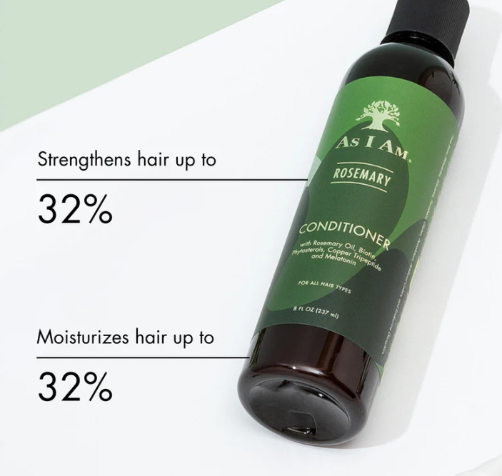 As I Am Rosemary Conditioner - 8 oz - with Melatonin & Ceramide x-pression