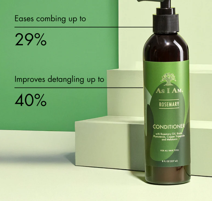 As I Am Rosemary Conditioner - 8 oz - with Melatonin & Ceramide x-pression