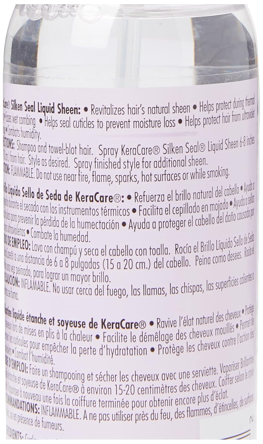 Keracare Avlon Silken Seal Liquid Sheen Spray 4 Oz
