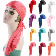 Silky Satin Durags for Men, Satin Doo Rag Head Wraps Long Tail Beanies Waves Headwraps Do Rags Cap x-pression