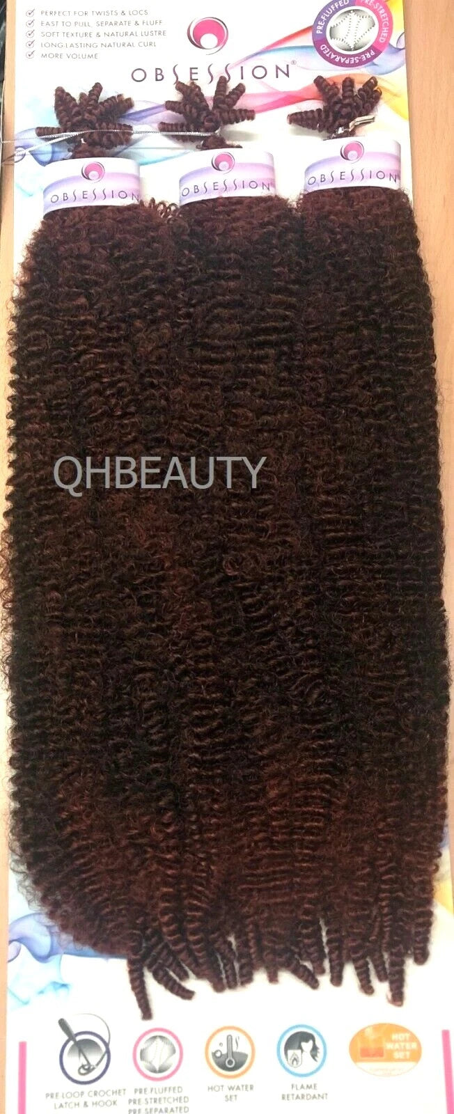 OBSESSION SYNTHETIC CROCHET SOFT BRAID 3X PRE-FLUFFED - POPPIN TWIST 16'' & 20" x-pression